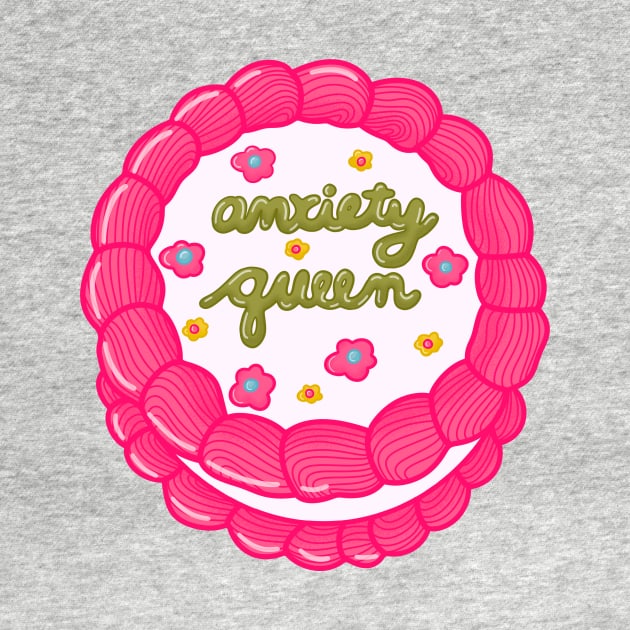 Anxiety Queen Cake by Moon Ink Design